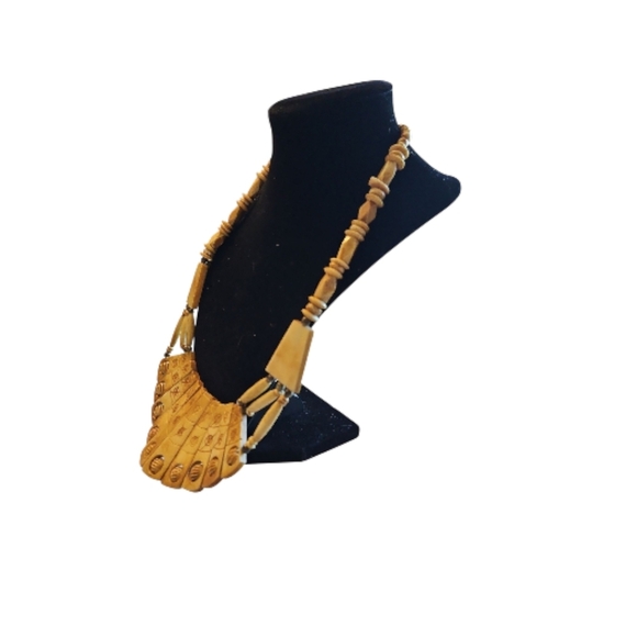 Carved Bone Necklace - Picture 3 of 5